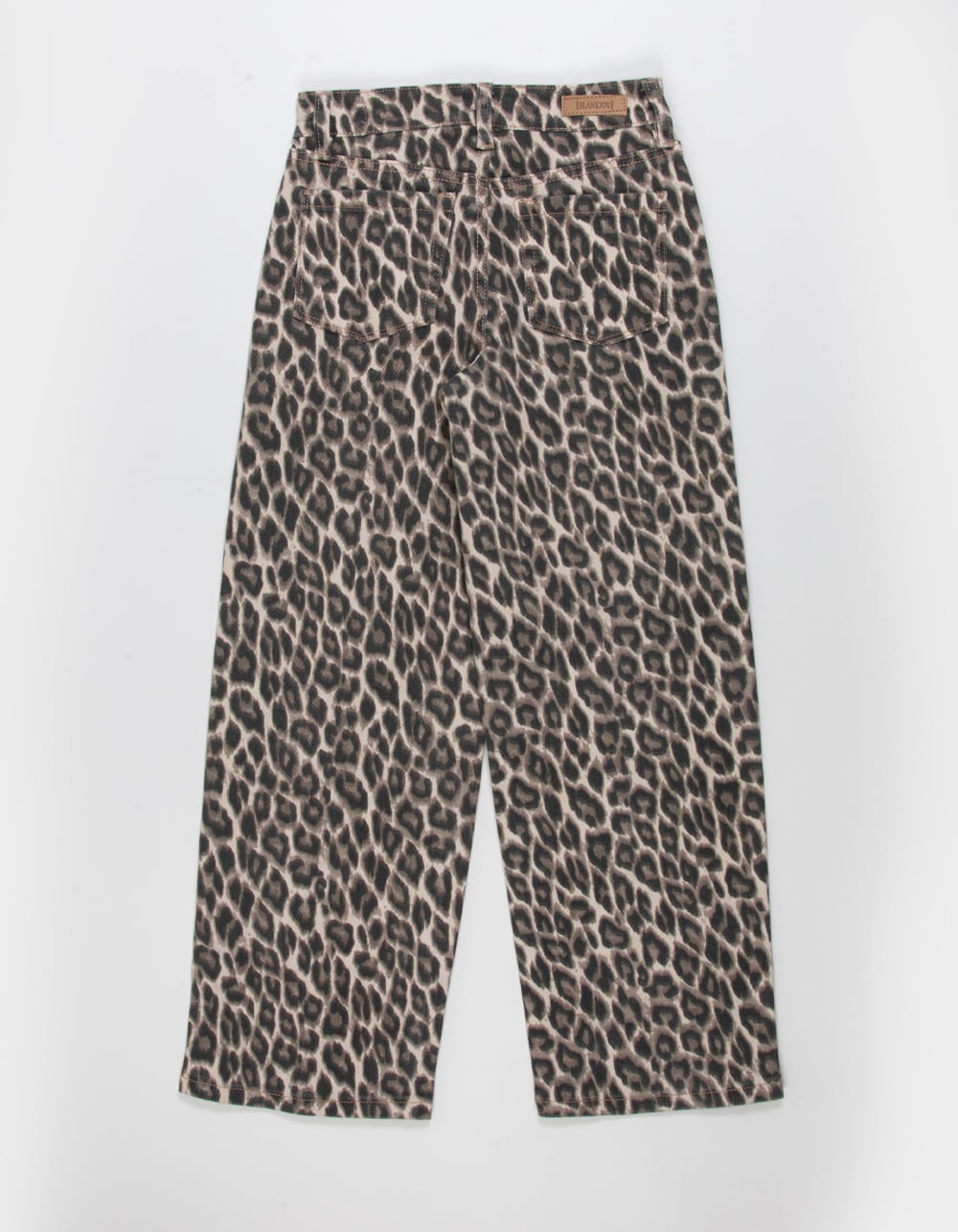 BLANK NYC Roaring Star Girls LEOPARD Print Wide Leg Jeans