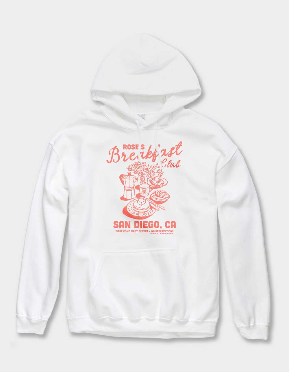Breakfast Rose's Club Unisex Hoodie - WHITE