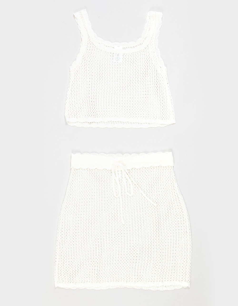 BEACH LINGO 2 Piece Girls Cover-Up Set - WHITE