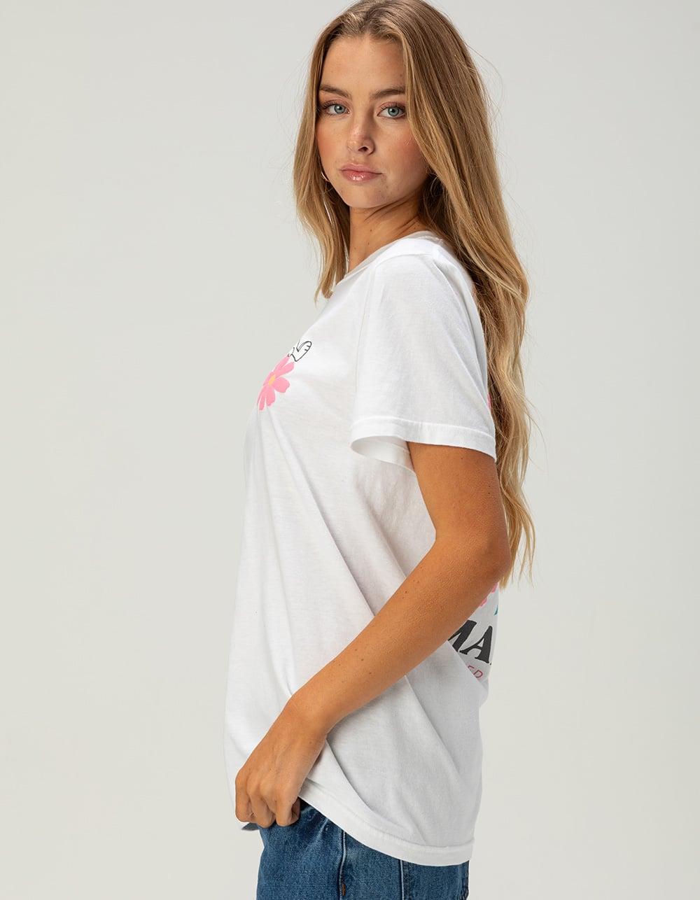 RIOT SOCIETY x Peanuts Flower Market Womens Tee - WHITE