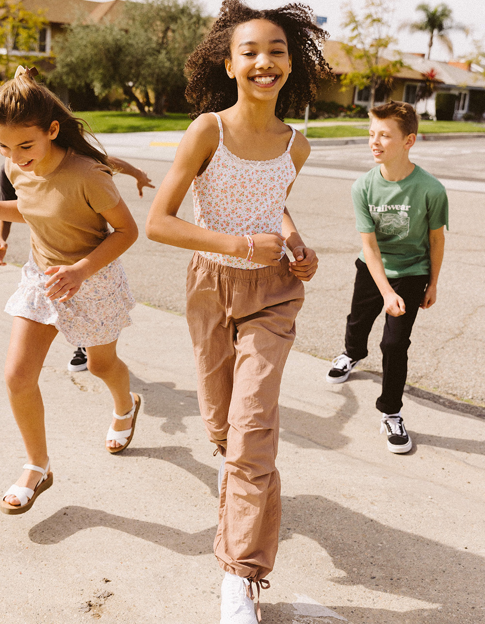 FULL TILT Girls Parachute Pants BROWN Tillys