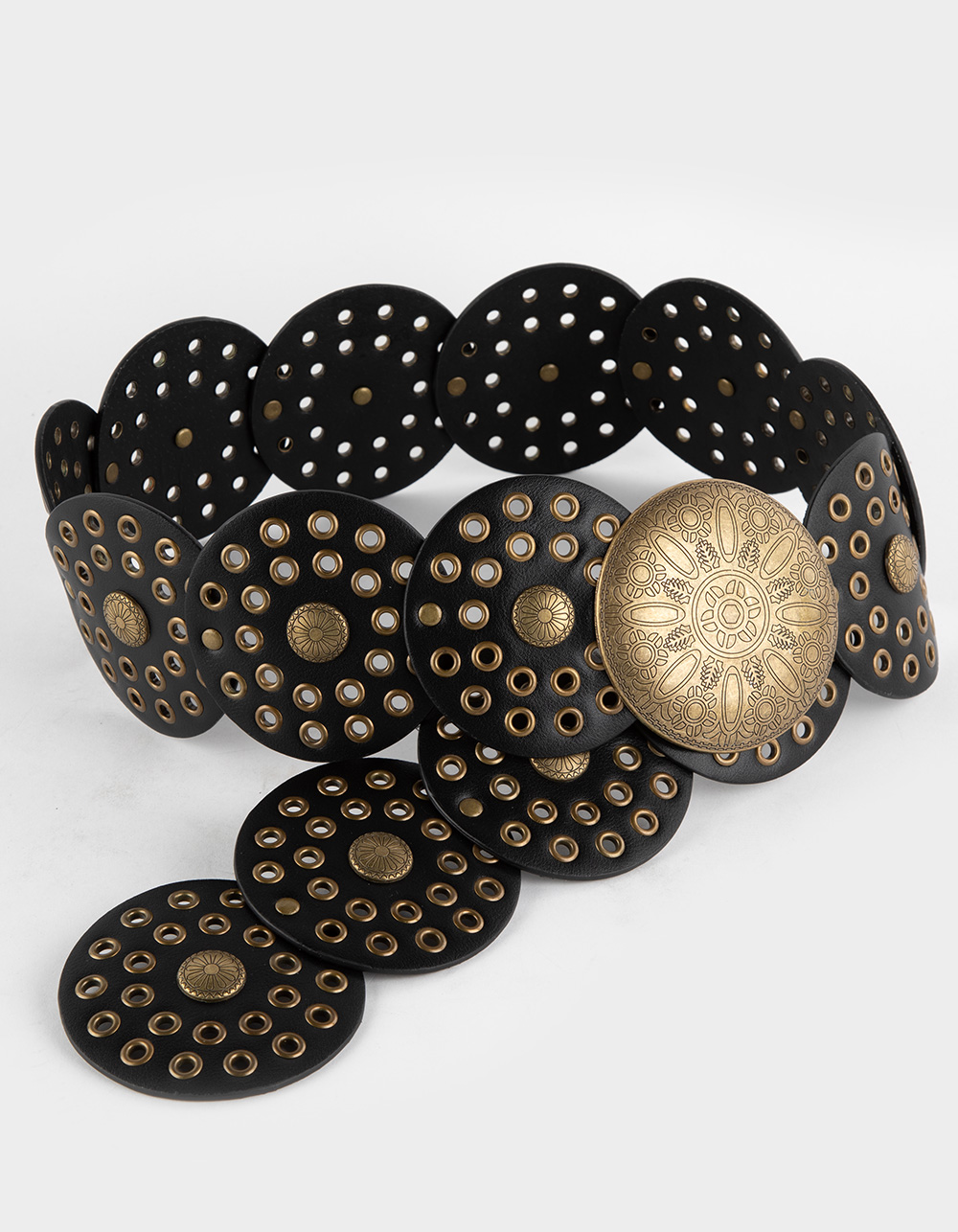 Western Round Belt - BLACK