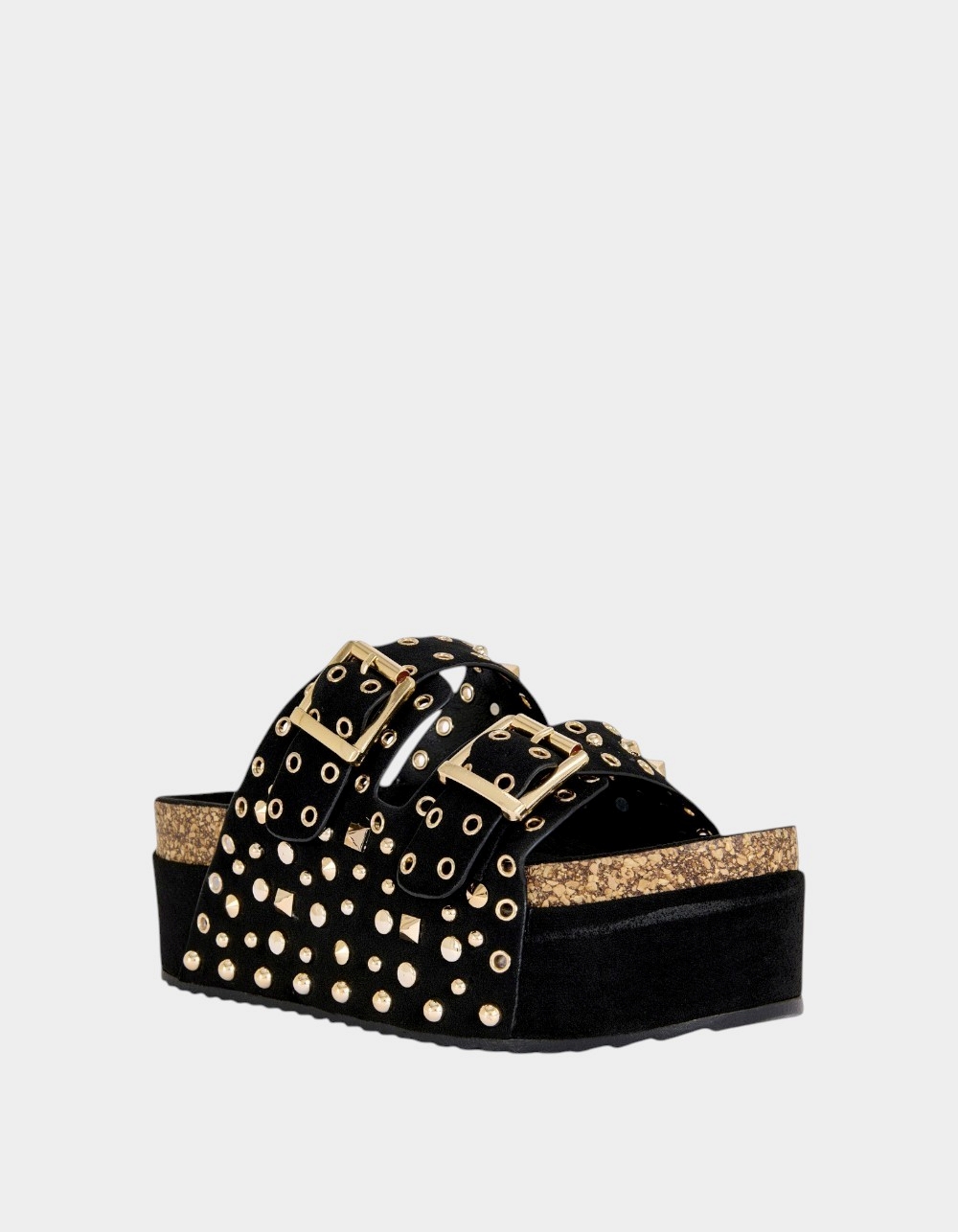 AZALEA WANG Kaegan Womens Flatform Sandals - BLACK