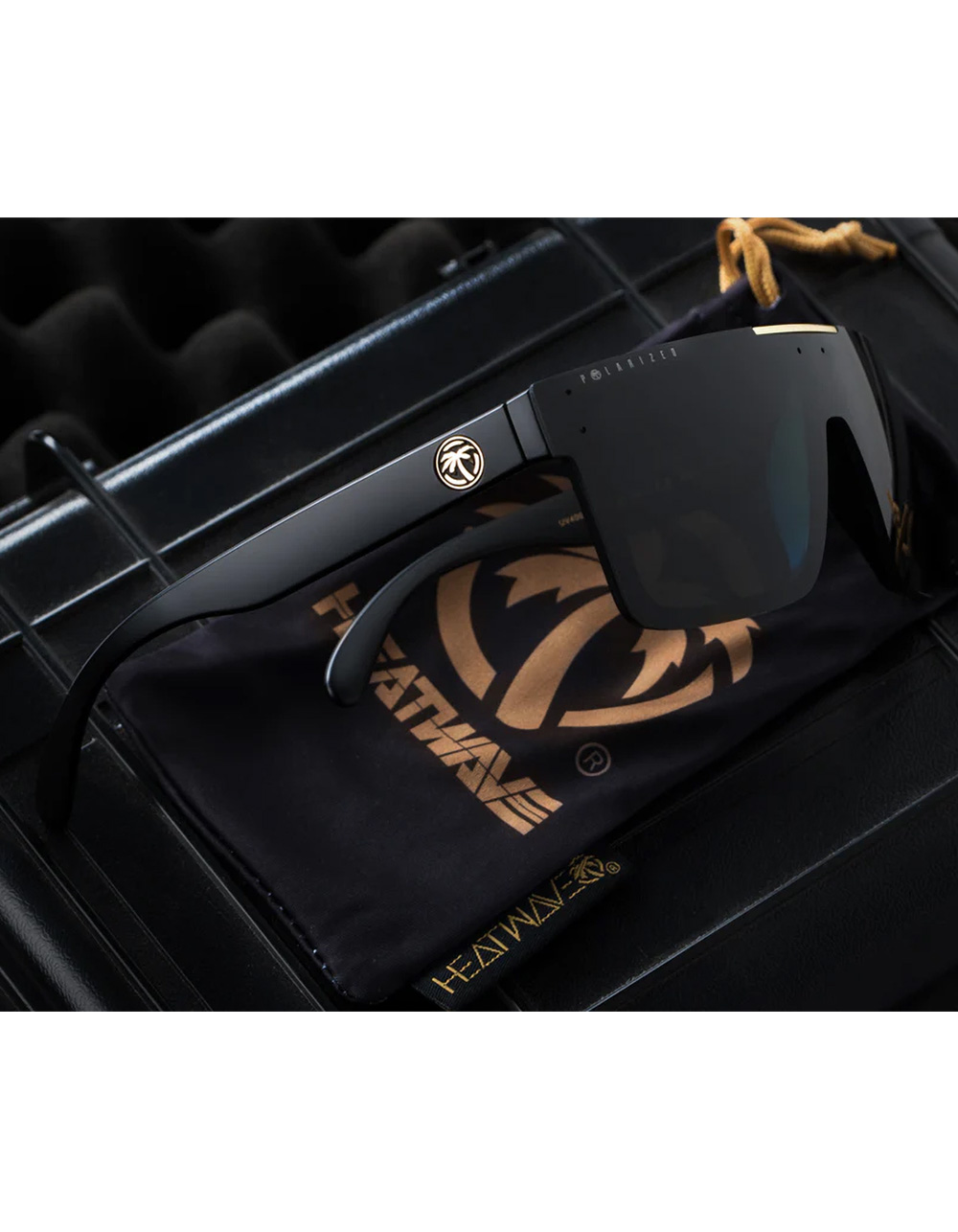 HEAT WAVE VISUAL Quatro Z87 Sunglasses - BLACK GOLD