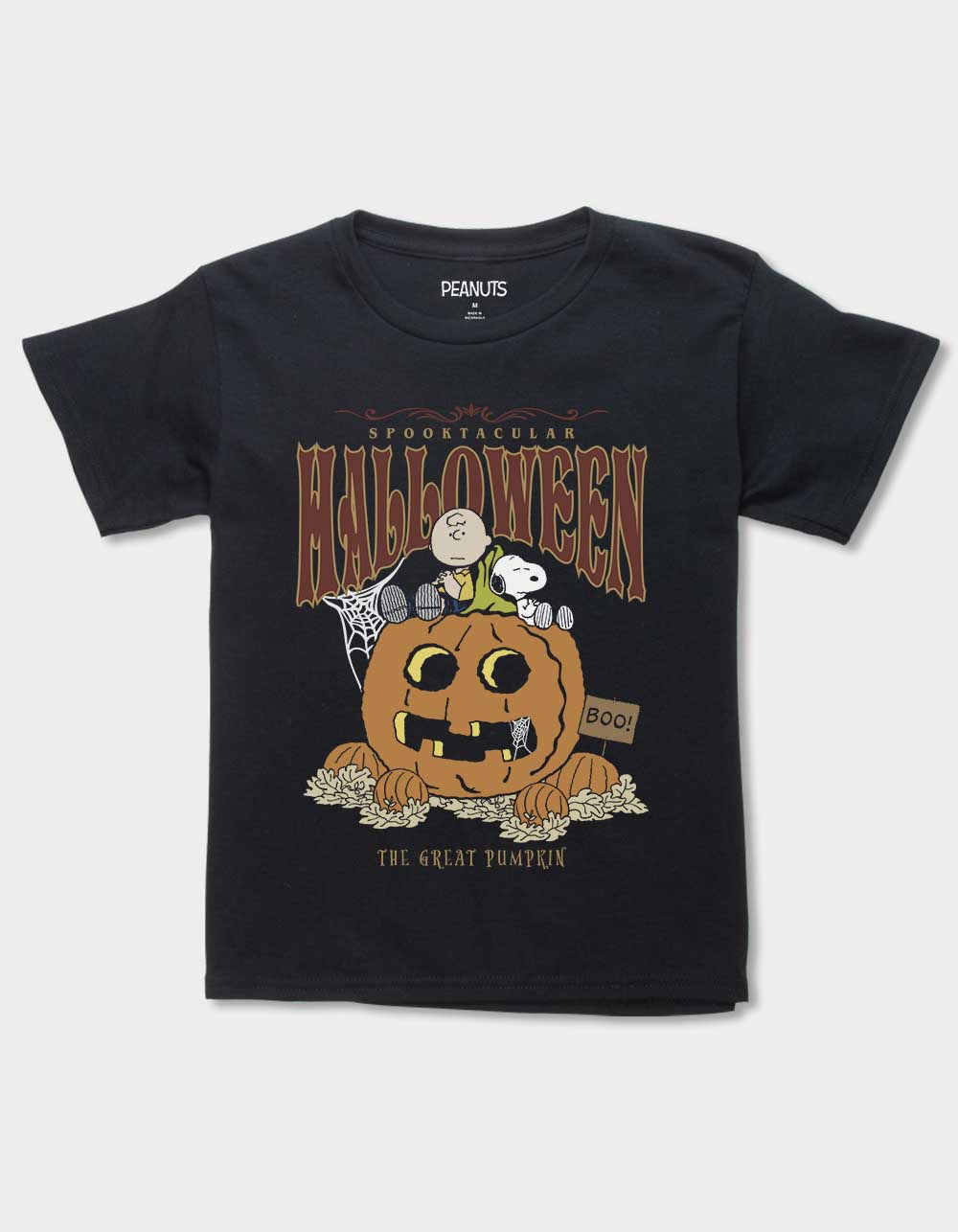 PEANUTS Spooktacular Halloween Unisex Kids Tee - BLACK