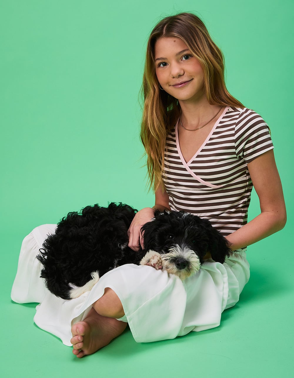 FULL TILT Girls Maxi Skirt - WHITE