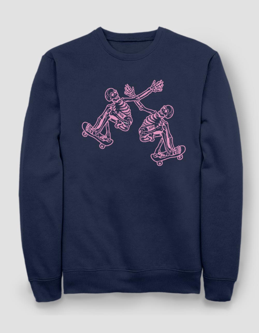 SKELETON Skate Line Unisex Crewneck Sweatshirt NAVY Tillys