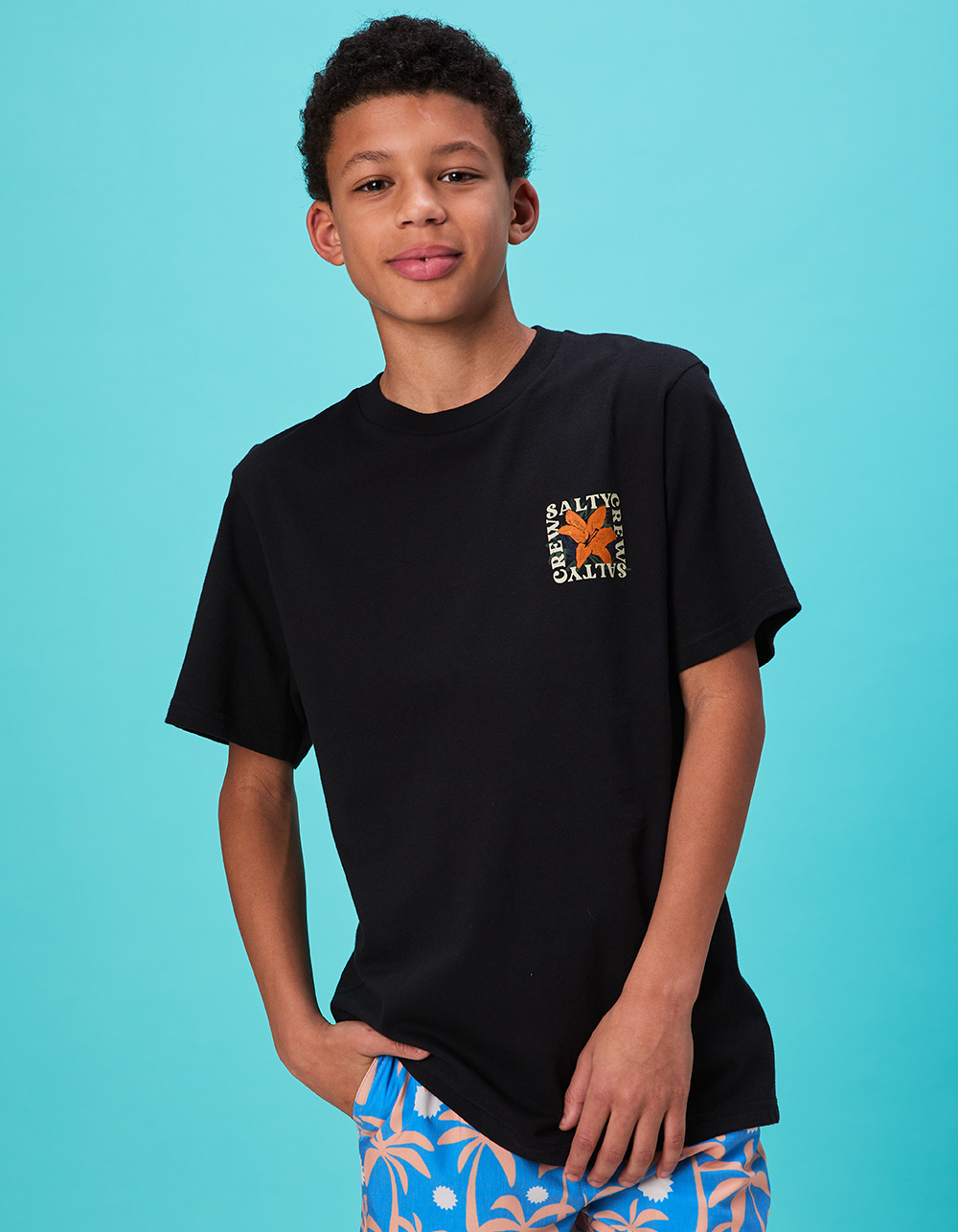 SALTY CREW Petal Boys Tee - BLACK