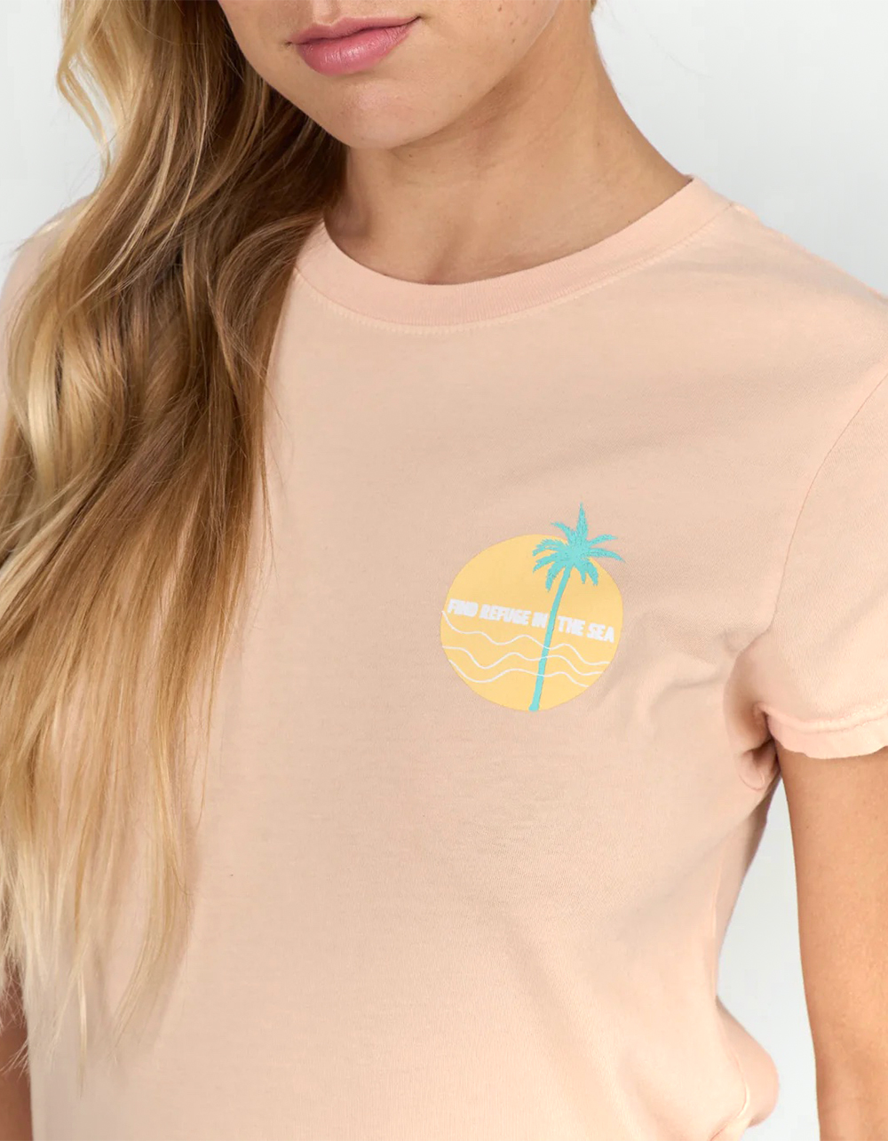 SALTY CREW Simplicity Womens Tee - PEACH