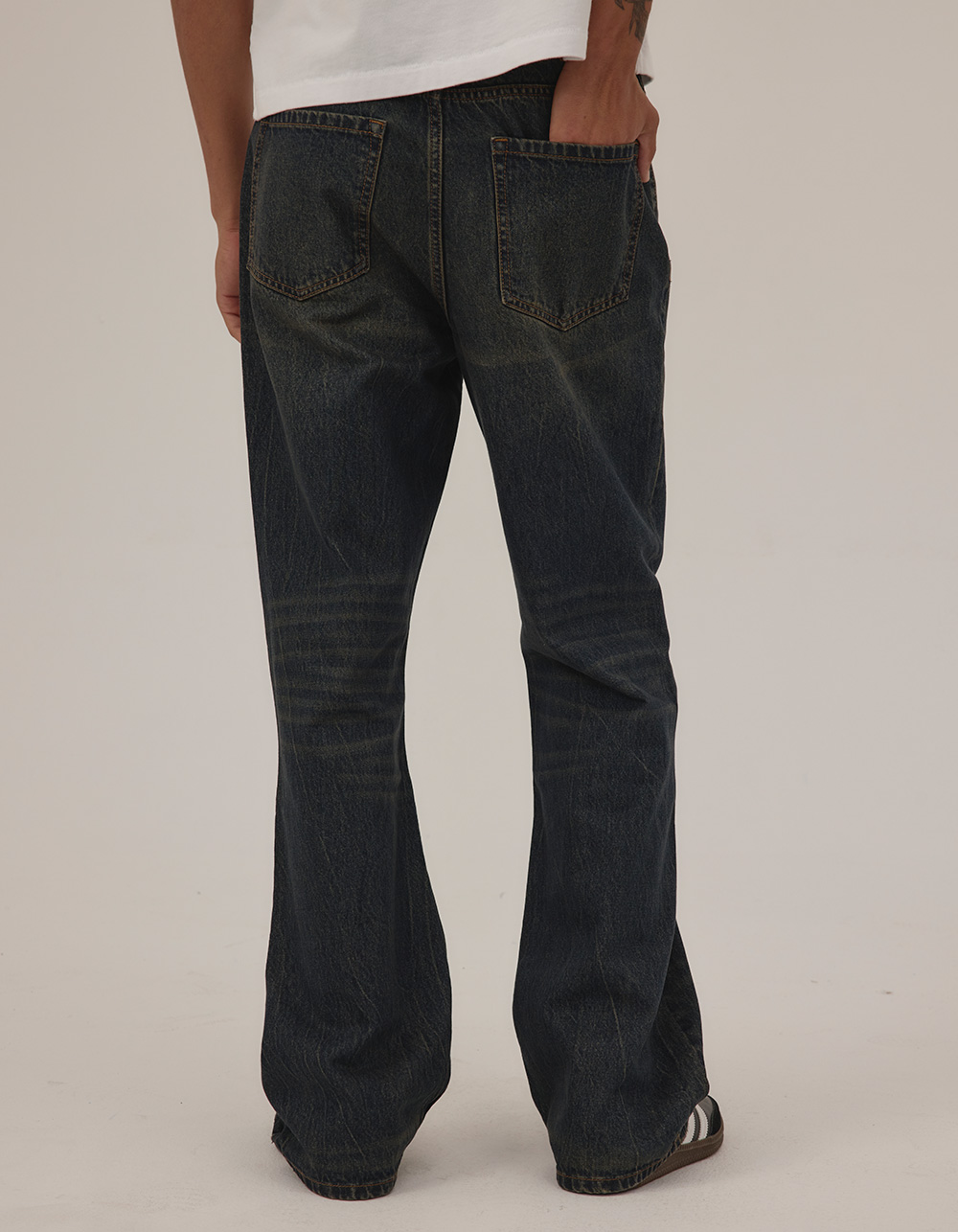 RSQ Mens Relaxed Bootcut Jeans - TINTED DENIM