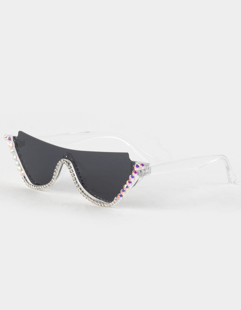 FULL TILT Rate Rhinestone Sunglasses - CLEAR | Tillys