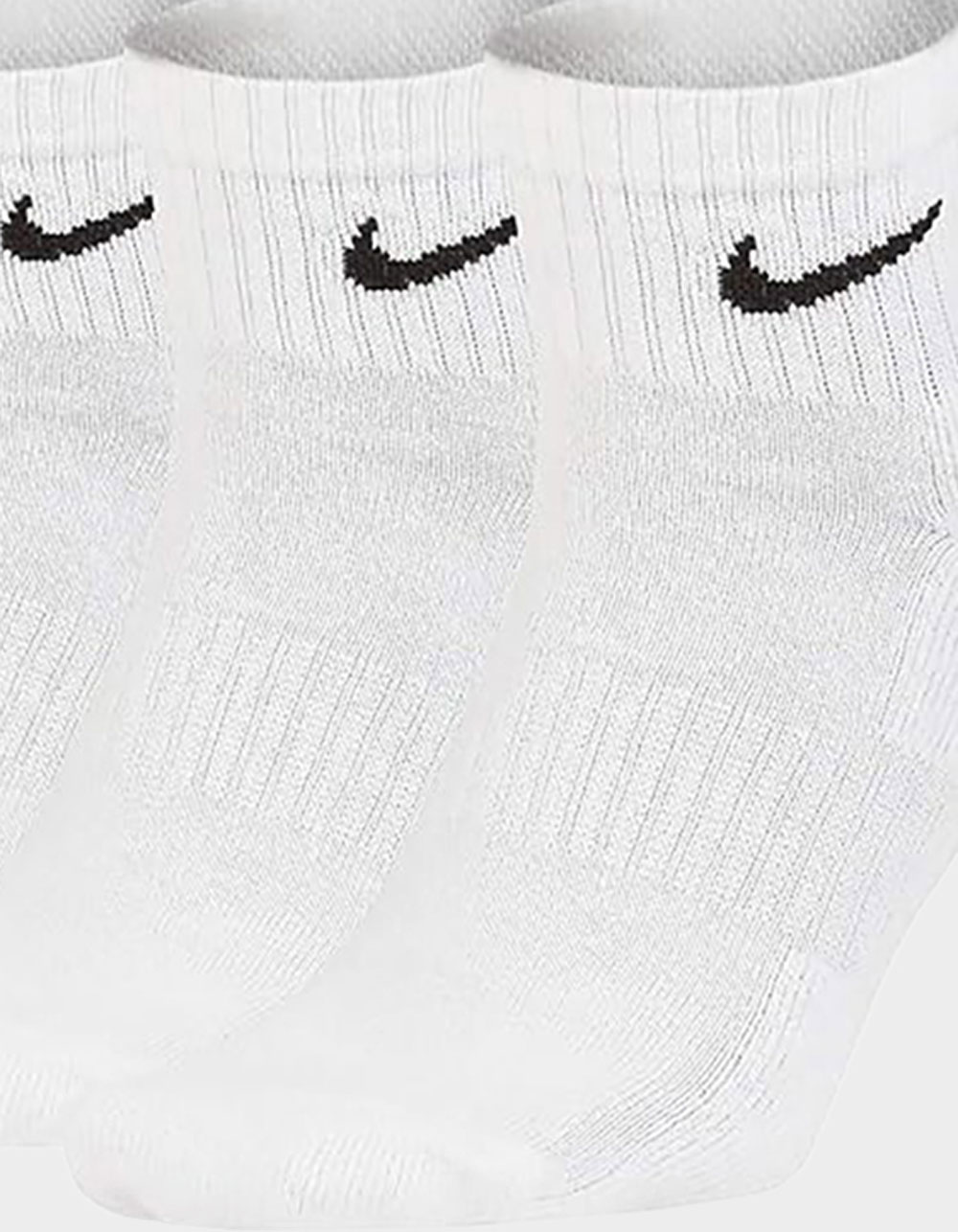 NIKE Everyday Cushioned 3 Pack Ankle Socks - WHITE