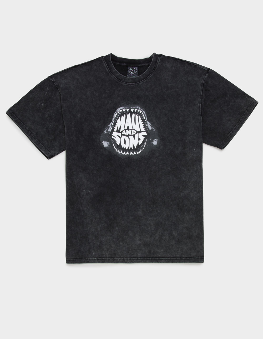 MAUI & SONS Shark Teeth Mens Tee - WASHED BLACK