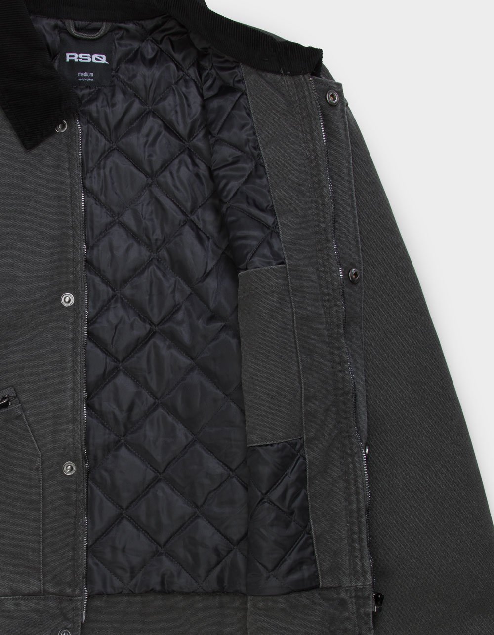 RSQ Mens Canvas Workwear Jacket - BLACK