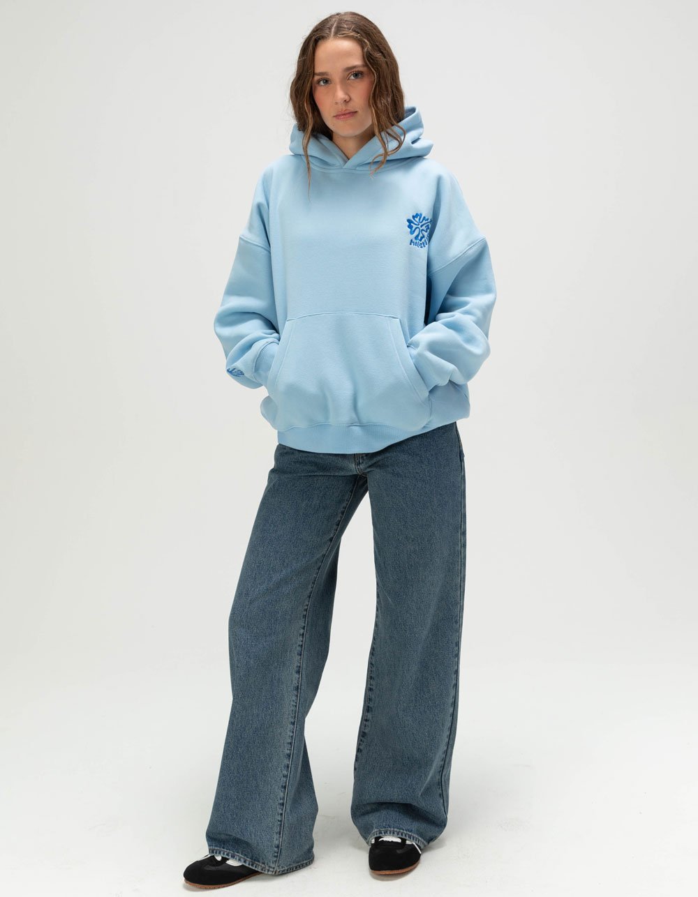 MALIBU SKYYE Coastal Womens Hoodie - LIGHT BLUE