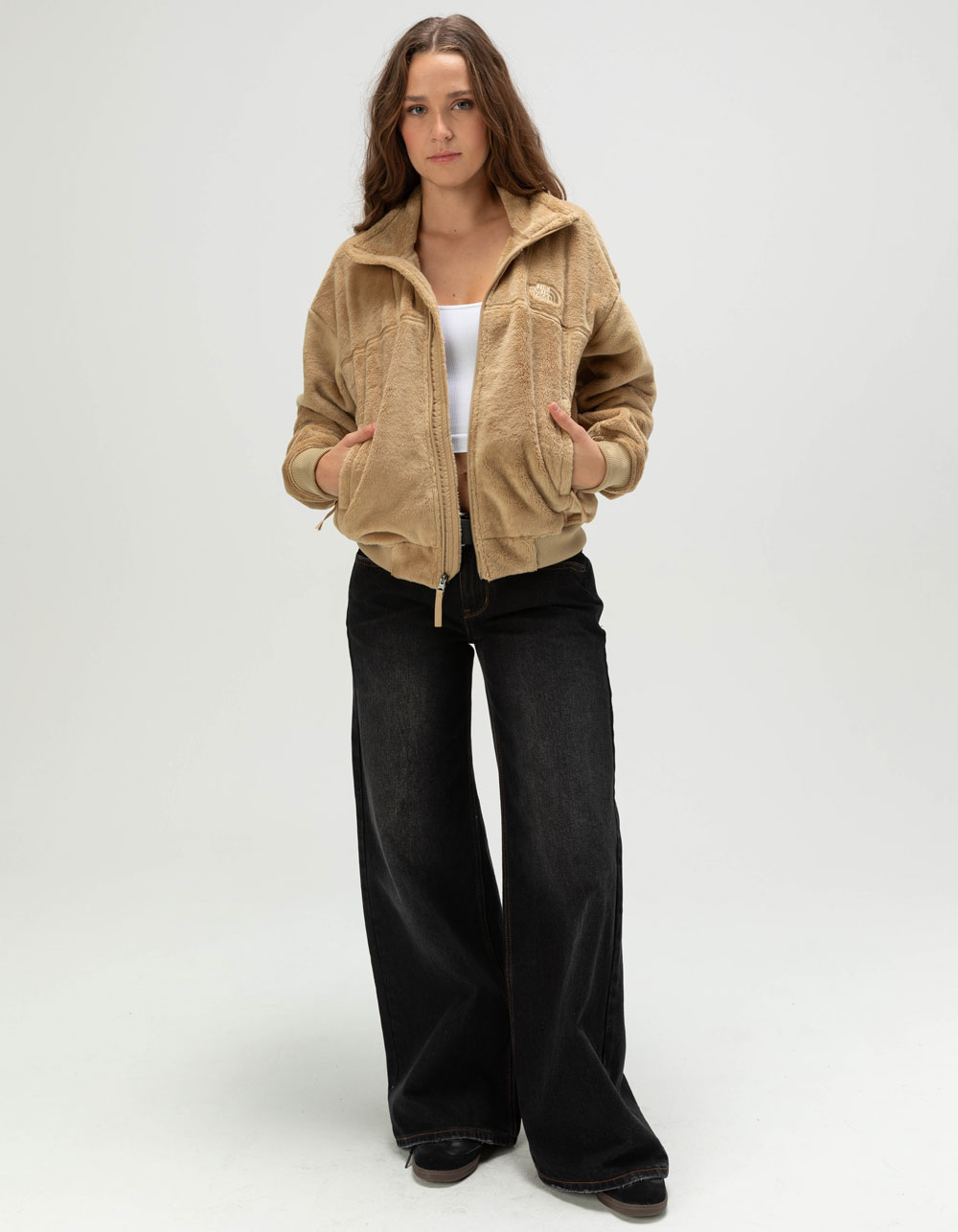 THE NORTH FACE Osito Luxe Womens Jacket - KHAKI