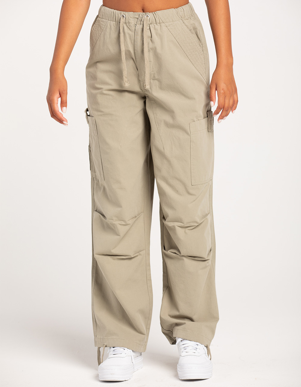 RSQ Womens Low Rise Parachute Cargo Pants - SAGE