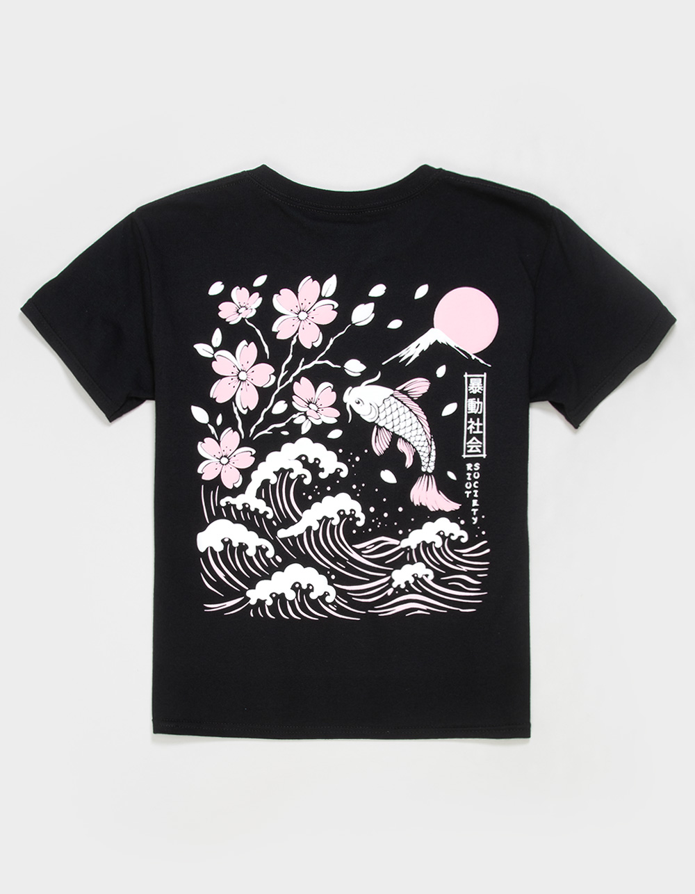 RIOT SOCIETY Koi Girls Boyfriend Tee  - BLACK