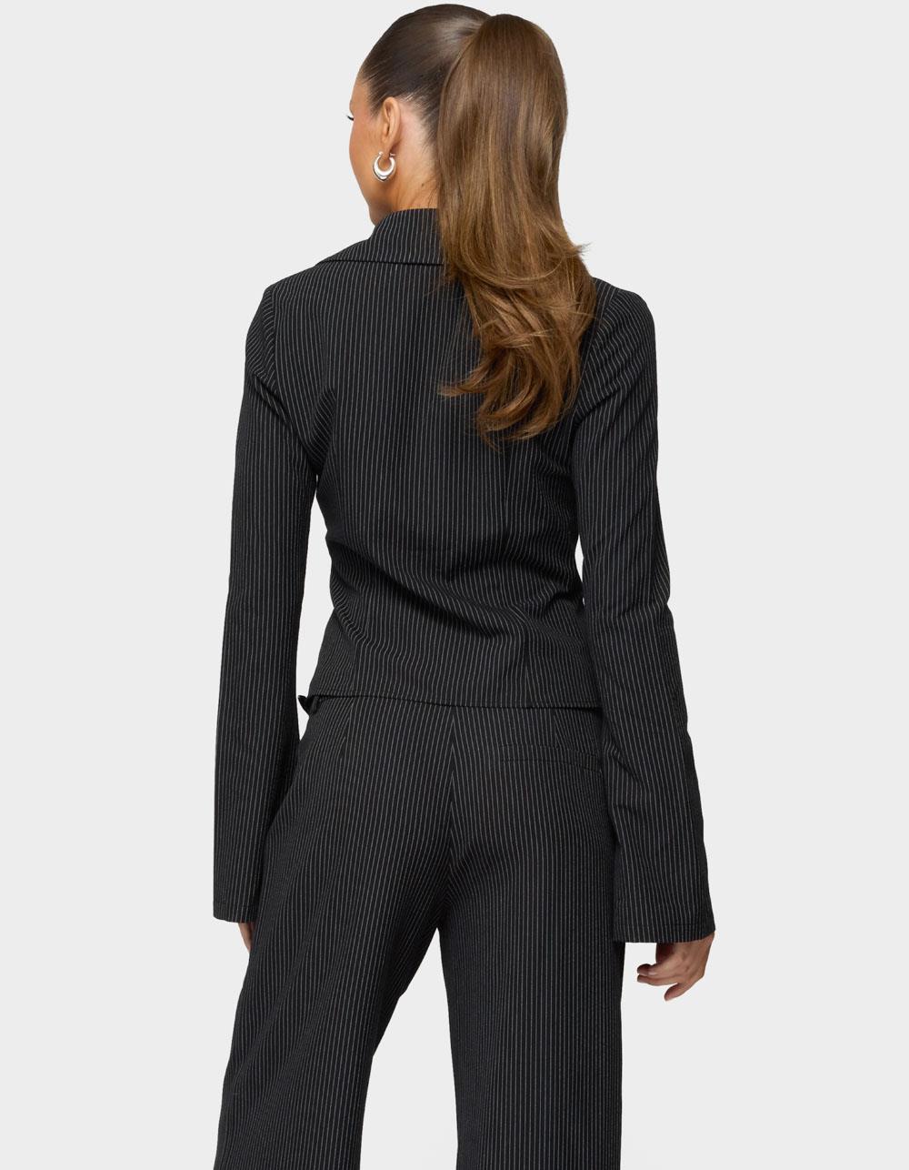 EDIKTED Pinstripe Tailored Button Up Shirt