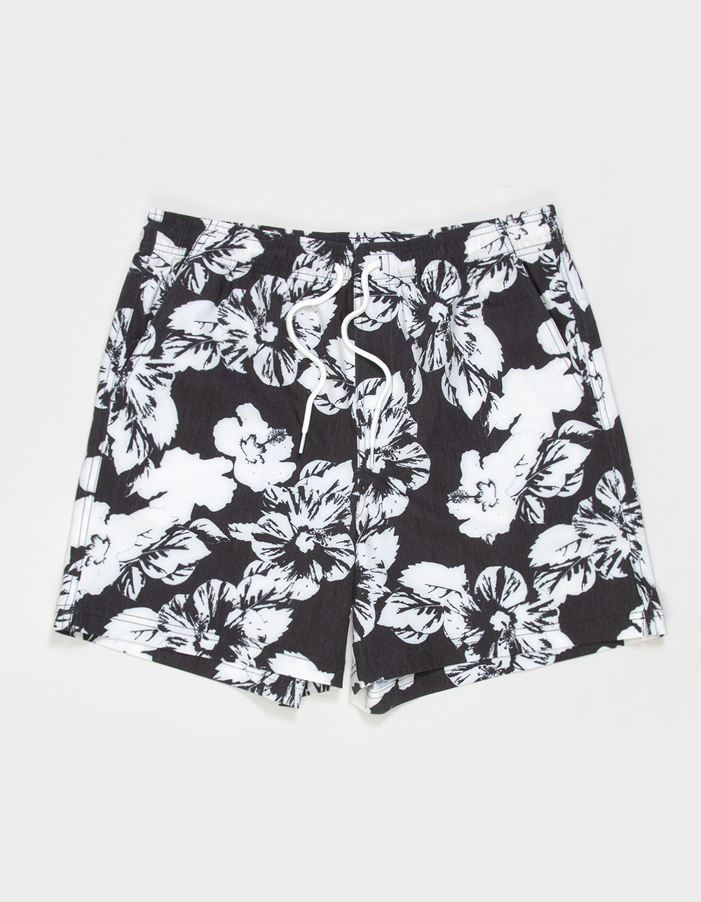 RSQ Mens 6.5" Swim Trunks - BLACK COMBO