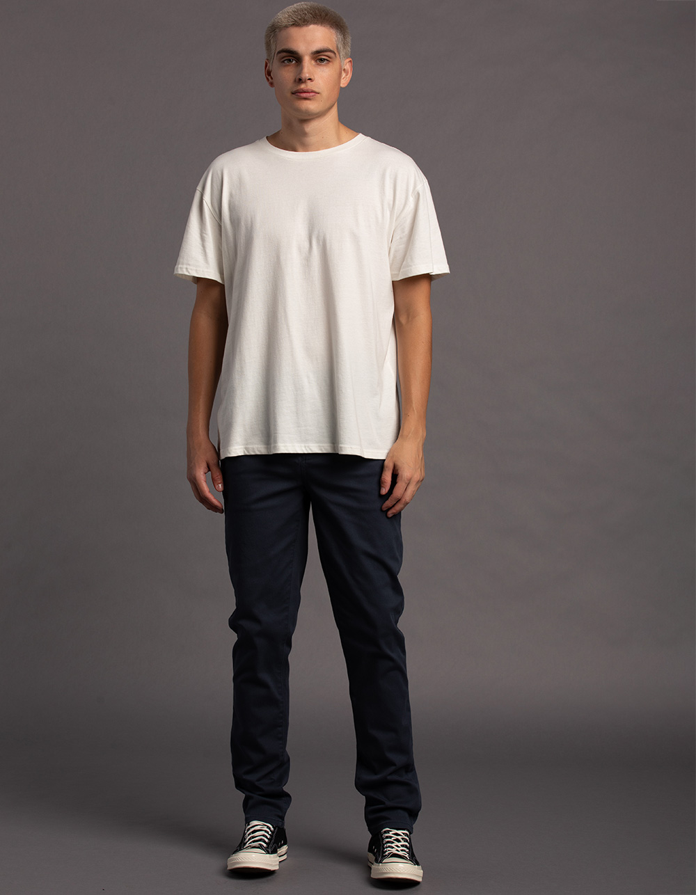Rsq Slim Chino Pants Washed Navy at  Men's Clothing store