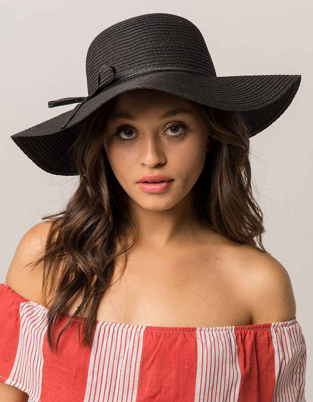Classic Floppy Black Womens Hat image number 0