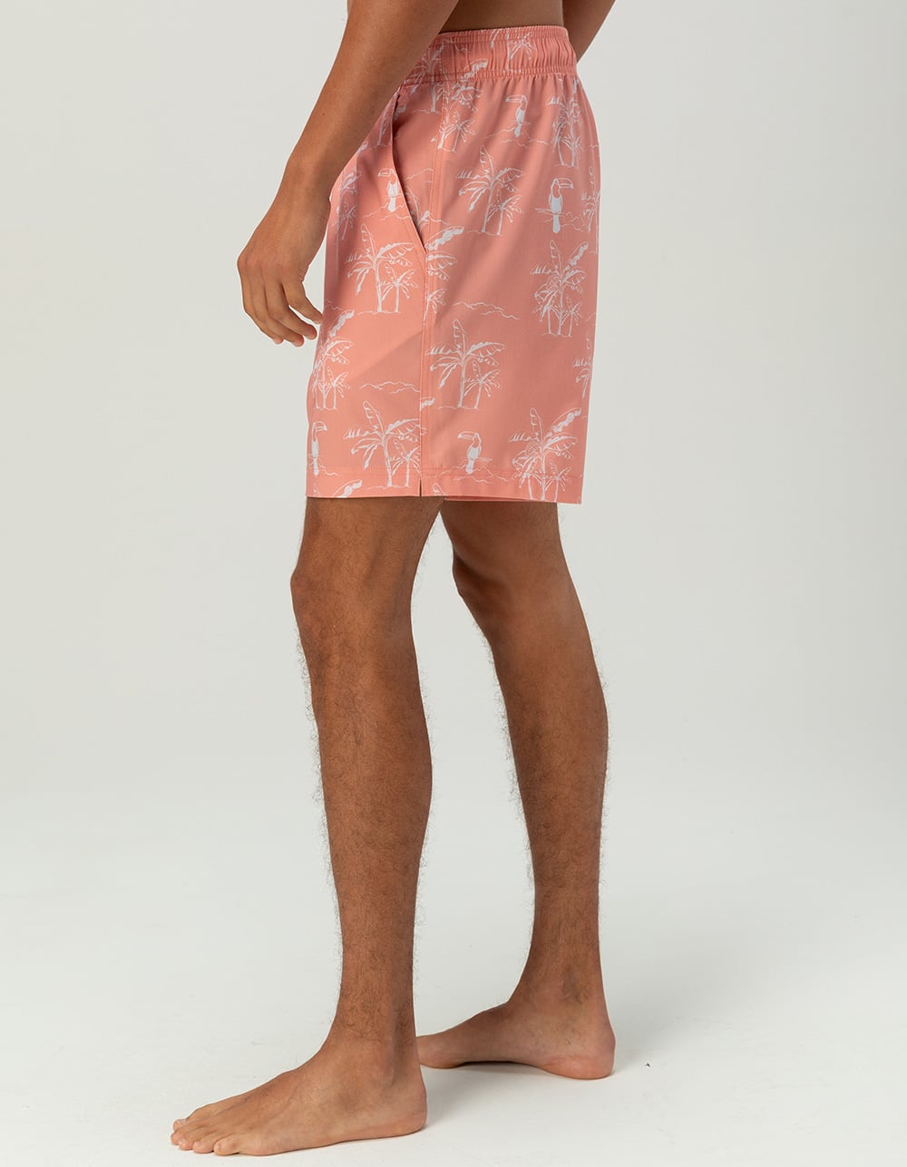 RSQ Mens 6.5" Swim Trunks - CORAL
