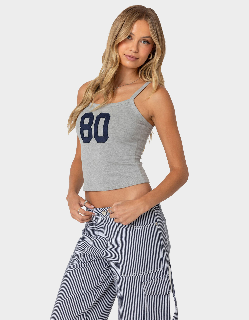 トップス totty EDIKTED 80's Babe Tank Top - GRAY | Tillys