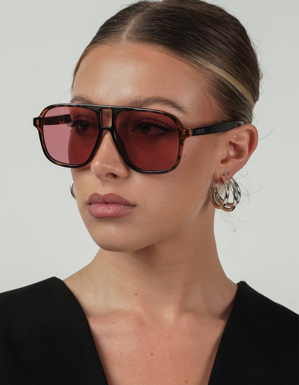 OTRA Quinn Aviator Sunglasses - TORTOISE