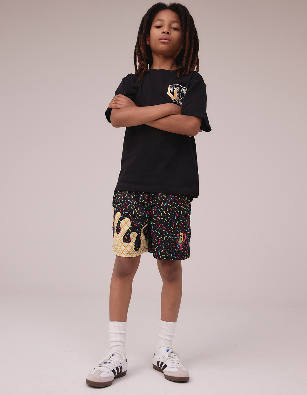 BASEBALL LIFESTYLE 101 Ice Cream Boys Shorts - BLK/MULTI