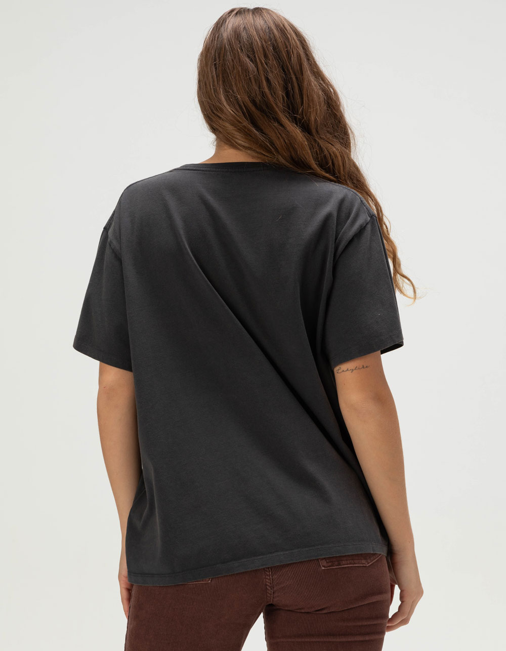 WRANGLER Eagle Womens Girlfriend Tee - WASHED BLACK