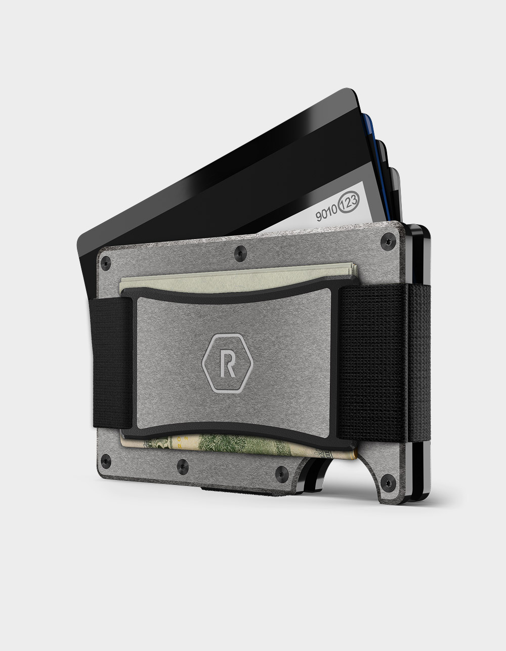 RIDGE WALLETS Stonewashed Titanium Ridge 2.0 Wallet - SILVER