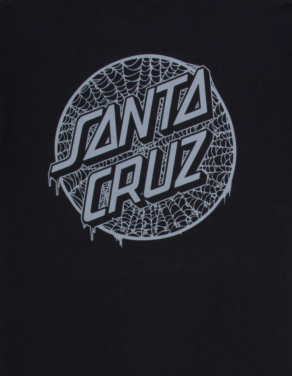 SANTA CRUZ Web Dot Mono Mens Tee - BLACK