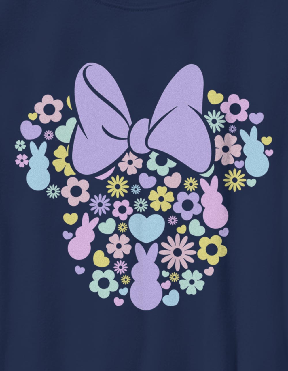 DISNEY Easter Bow Unisex Kids Tee - NAVY