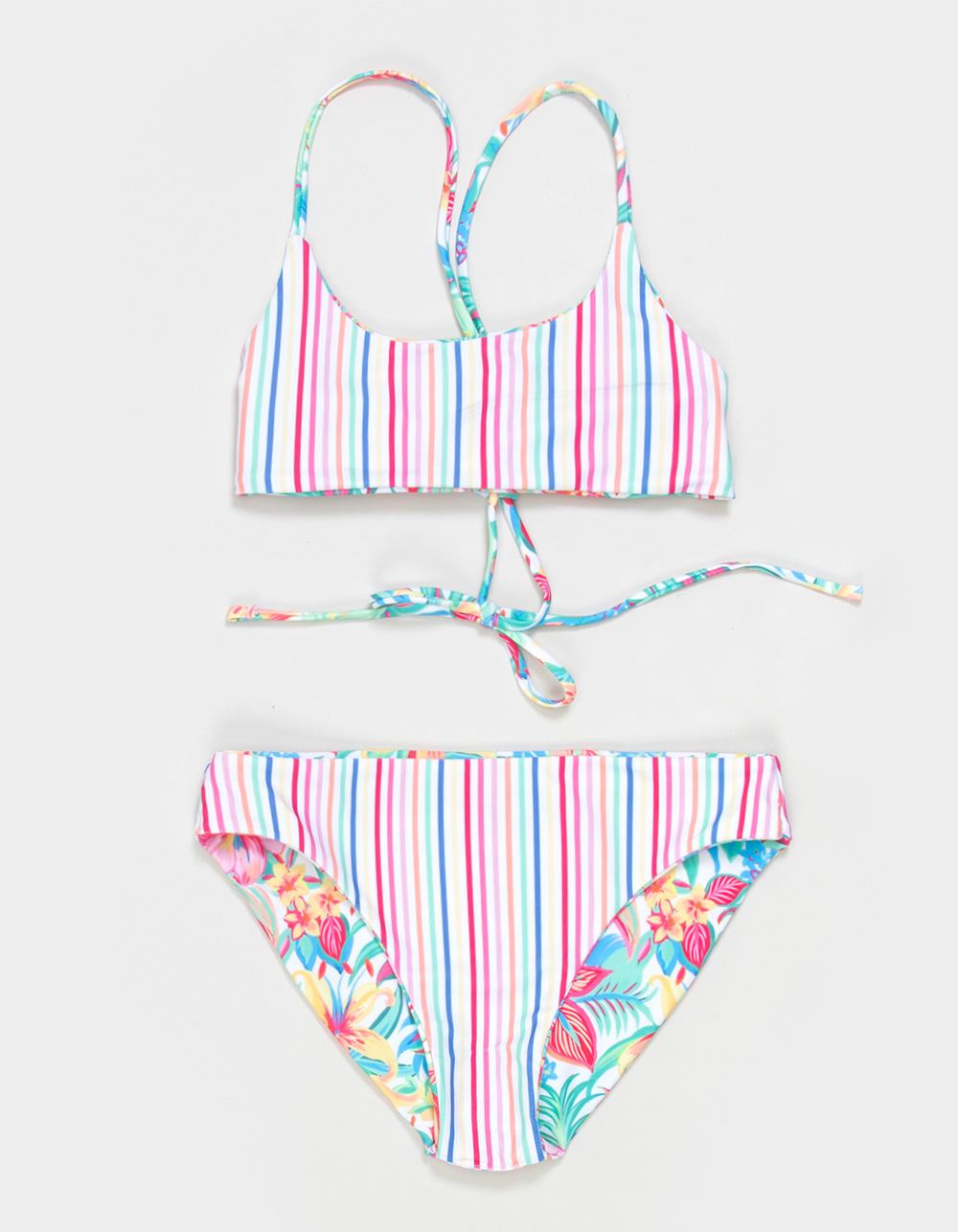 FEATHER 4 ARROW Waverly Girls Reversible Bralette Bikini Set - MULTI