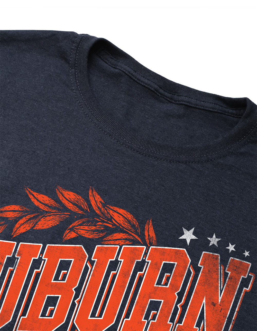 AUBURN UNIVERSITY Spirit Collection Football Helmet Laurels Mens Tee - NAVY