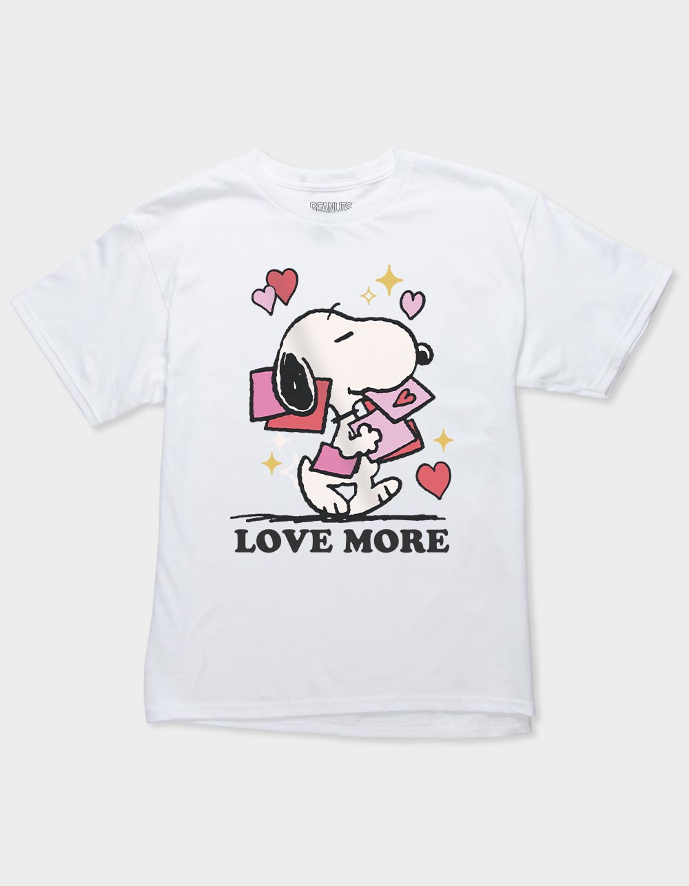 PEANUTS Snoopy Love More Unisex Kids Tee - WHITE
