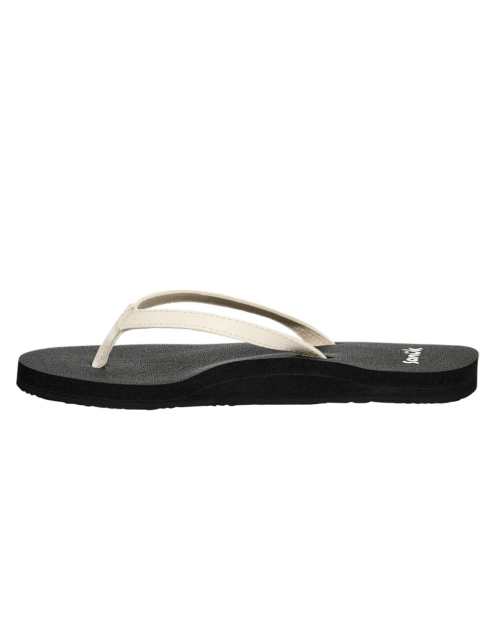 SANUK Yoga Joy II Womens Flip Flops - BLK/WHT
