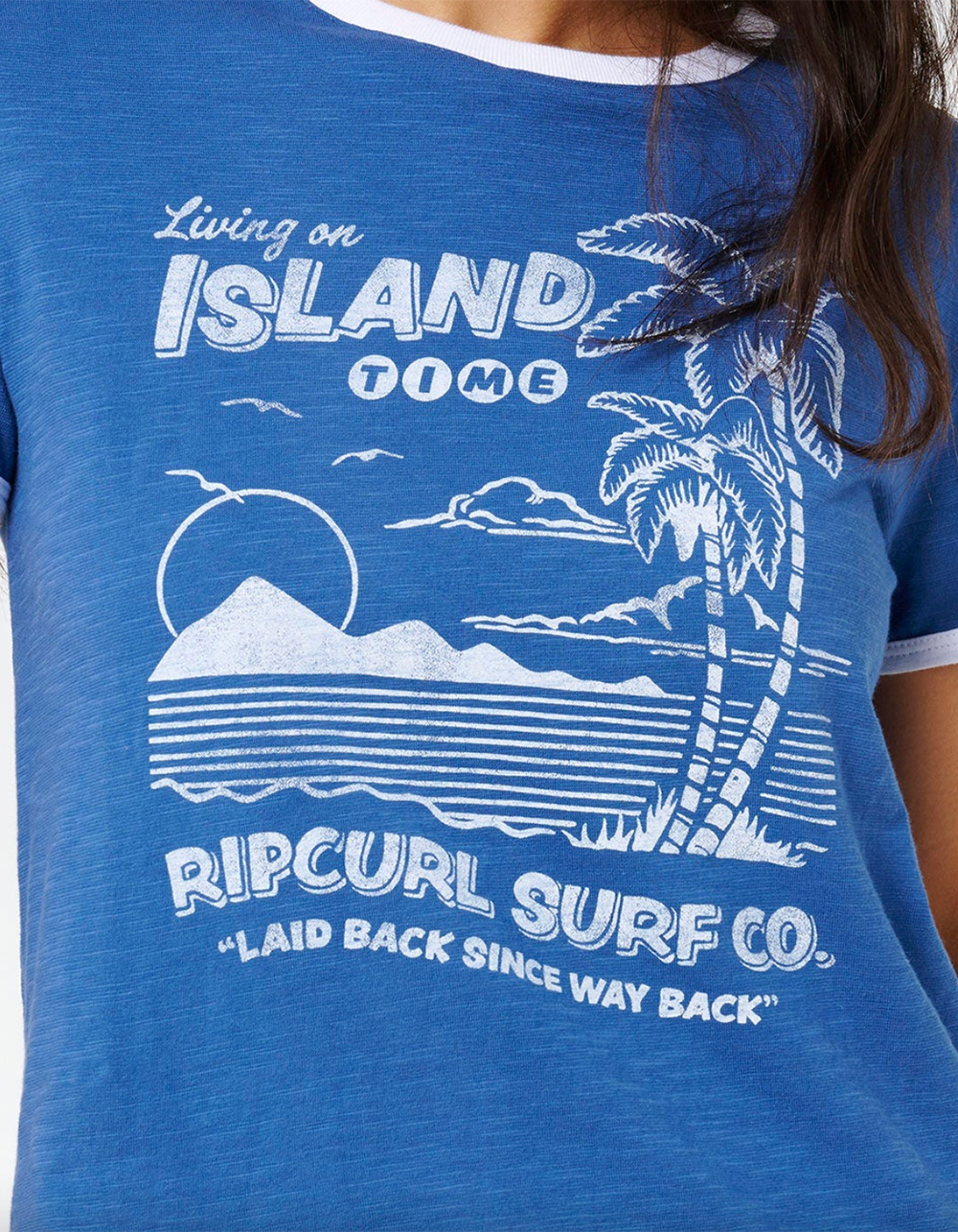 RIP CURL Island Time Womens Tee - NAVY