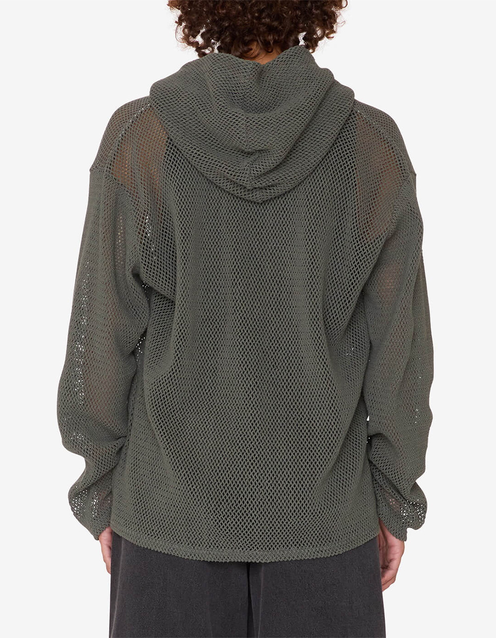 OBEY Billy Mesh Womens Hoodie - DARK GRAY