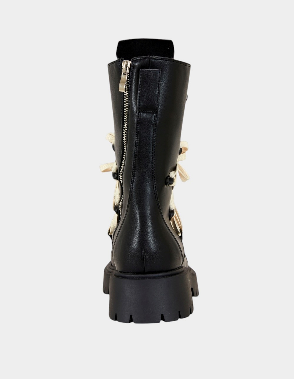AZALEA WANG Arjun Womens Combat Boots - BLACK