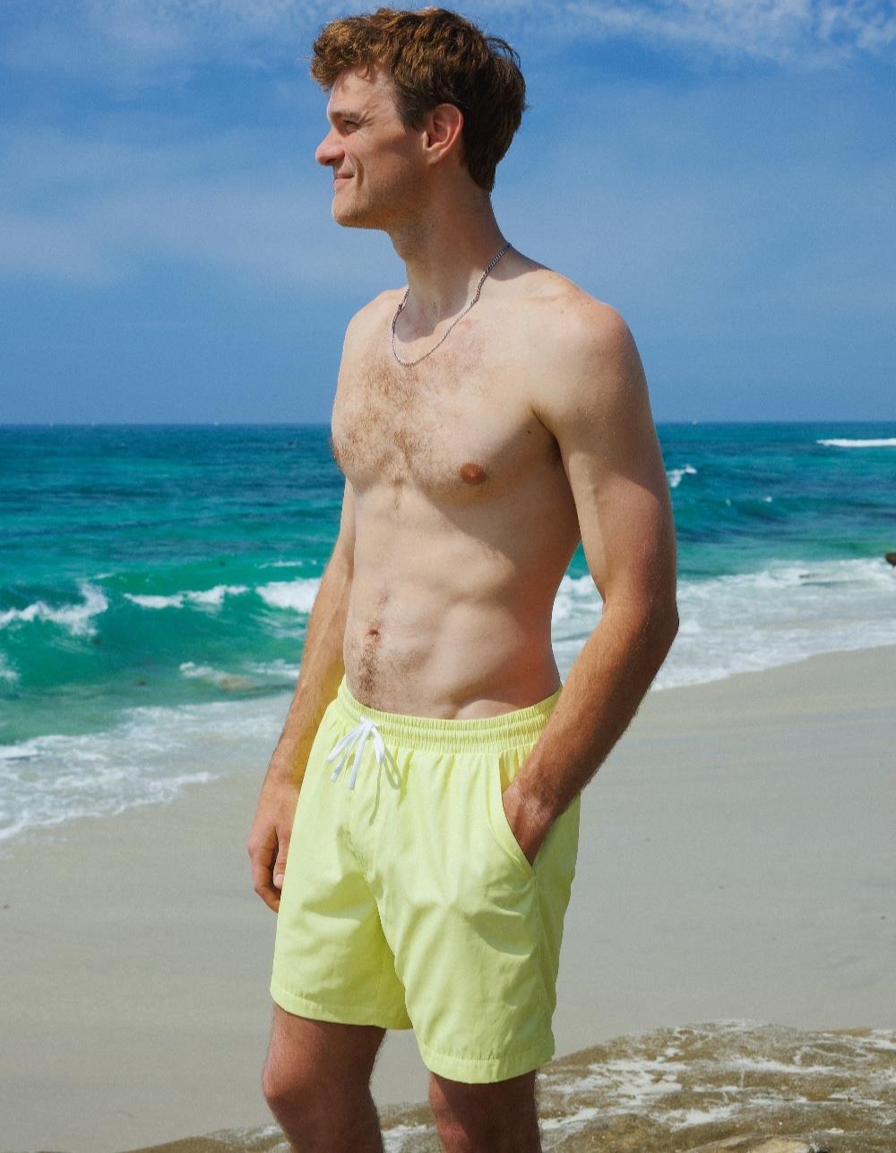 DIPPIN' DAISY'S Ken Mens Swim Shorts - YELLOW