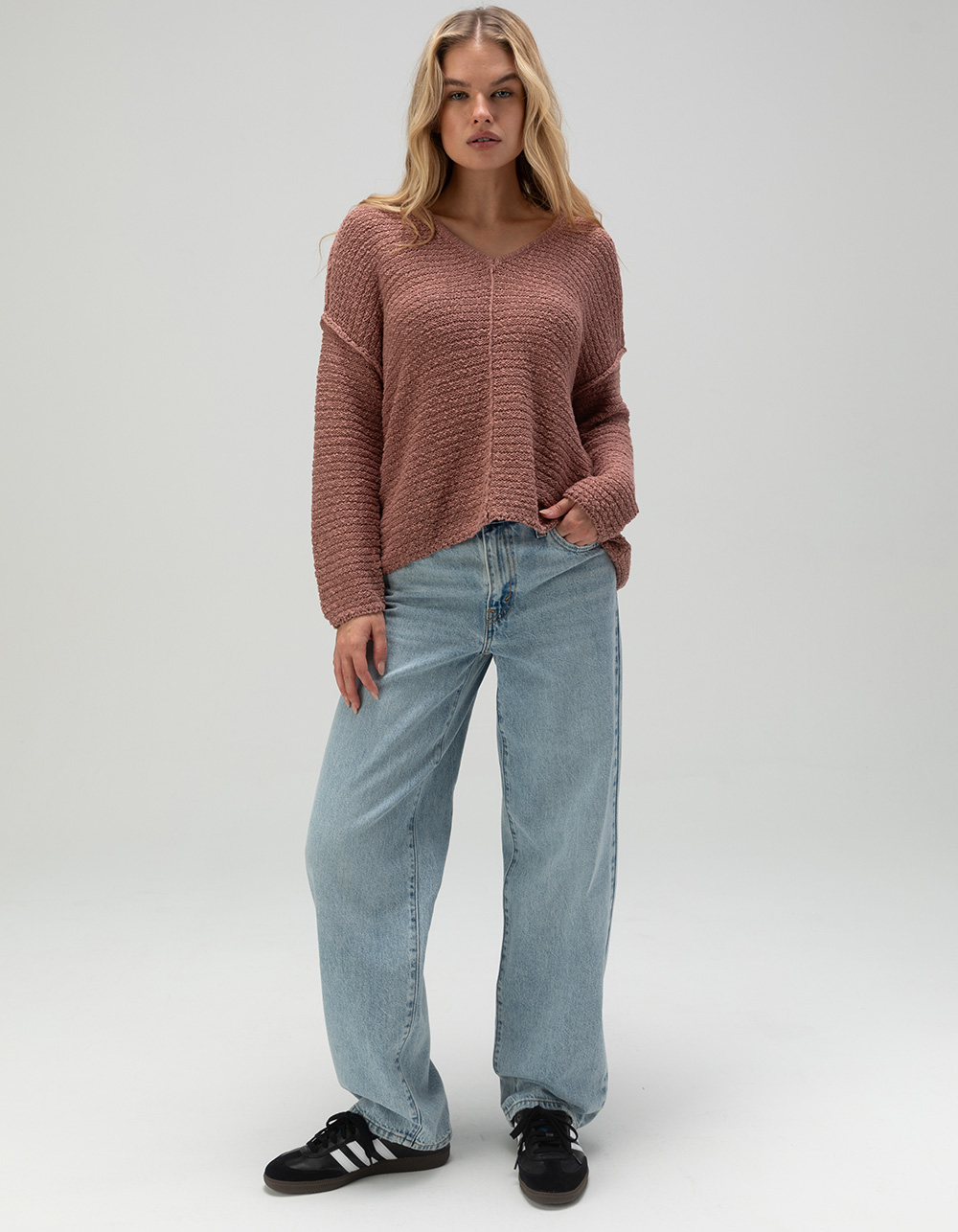 O'NEILL Marina Womens Long Sleeve Sweater - MAUVE