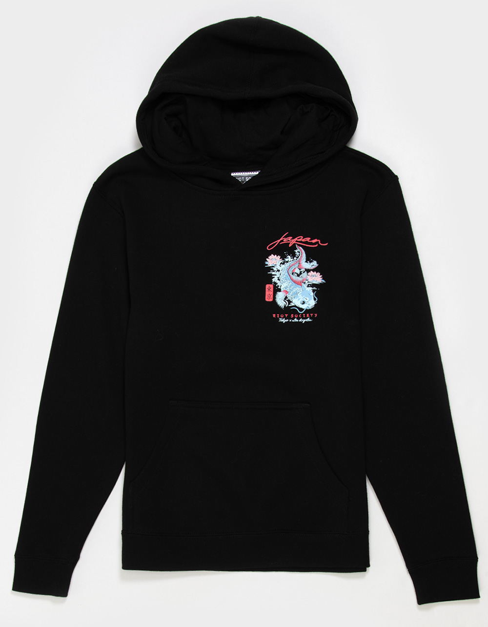 RIOT SOCIETY Koi Lotus Boys Hoodie - BLACK