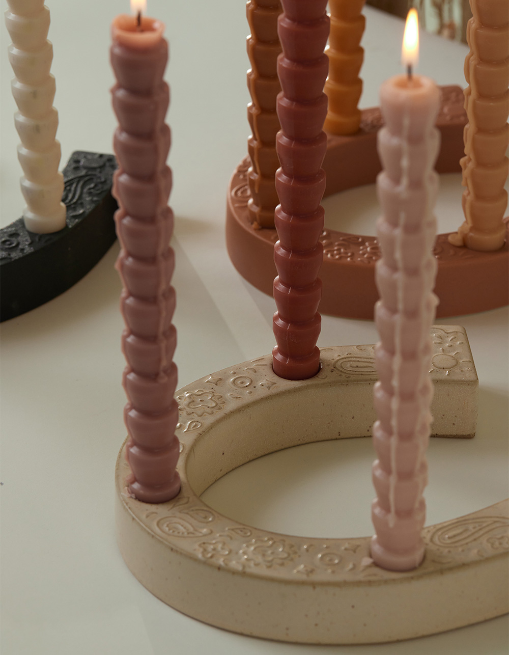 PADDYWAX Horseshoe Taper Candle Holder WHITE Tillys