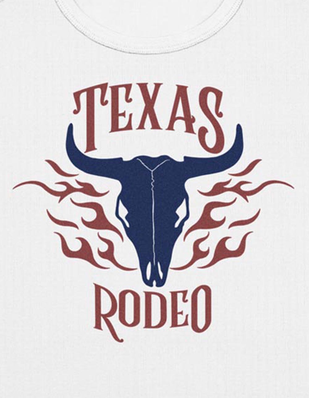 TEXAS Bull Rodeo Womens Baby Tee - CREAM