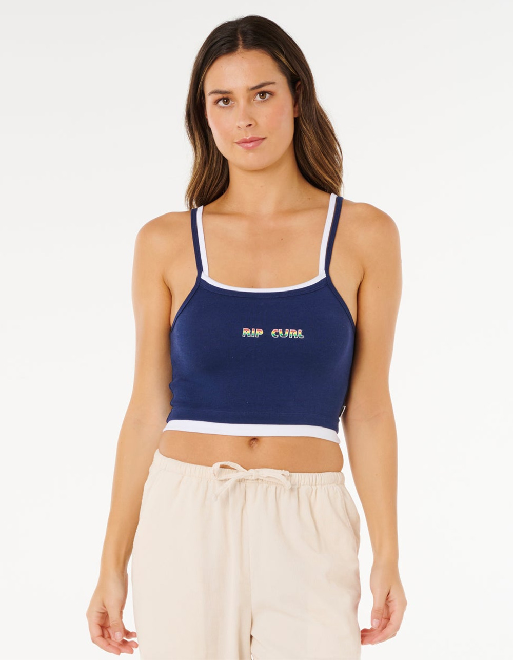 RIP CURL Surf Revival Womens Layered Tank Top - NAVY