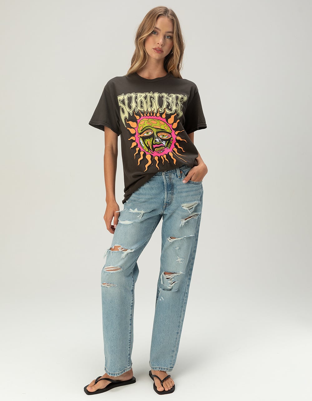 SUBLIME Womens Boyfriend Tee - BLACK