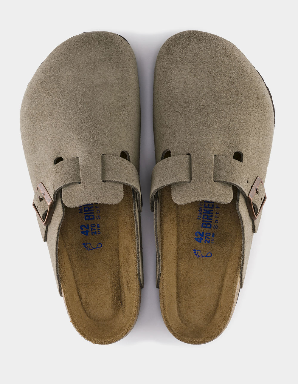 BIRKENSTOCK Boston Soft Footbed Womens Clogs - TAUPE