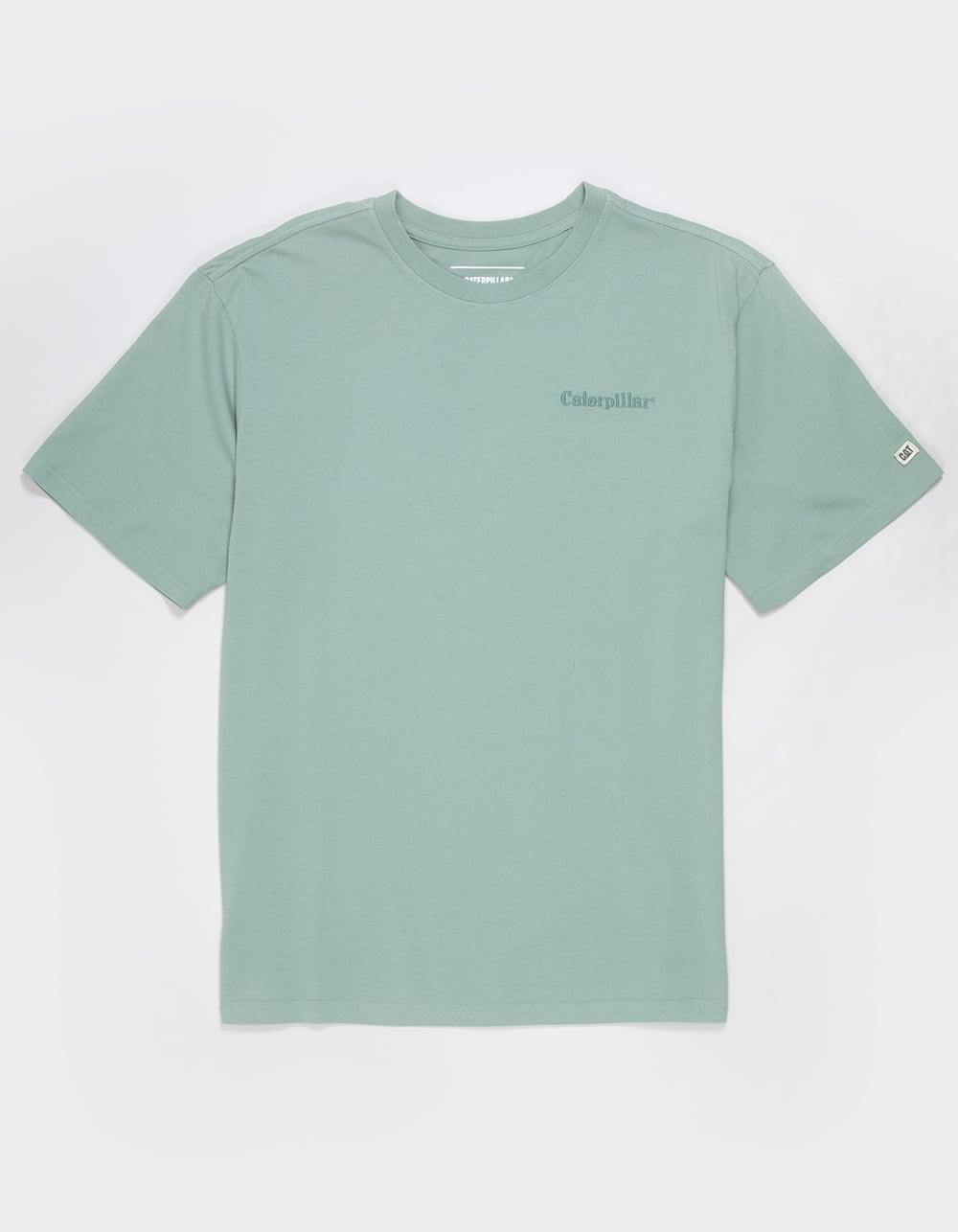 CATERPILLAR Embroidered Logo Mens Relaxed Tee - GREEN